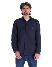 Sobrecamisa Ligera para Hombre con Bolsillos de Solapa - Azul Marino