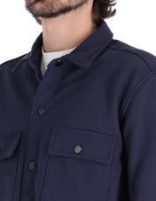 Sobrecamisa Ligera para Hombre con Bolsillos de Solapa - Azul Marino