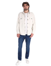 Sobrecamisa Ligera para Hombre con Bolsillos de Solapa - Blanco