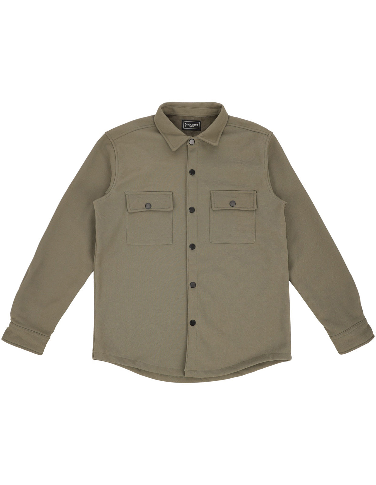 Sobrecamisa Ligera para Hombre con Bolsillos de Solapa - Verde Olivo