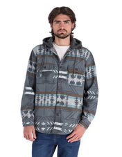 Sobrecamisa Casual con Capucha y Bolsillos Frontales - Café