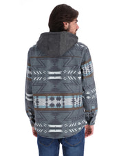 Sobrecamisa Casual con Capucha y Bolsillos Frontales - Café