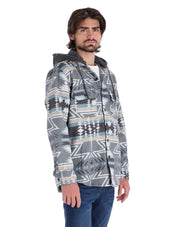 Sobrecamisa Casual con Capucha y Bolsillos Frontales - Crema