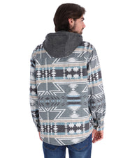 Sobrecamisa Casual con Capucha y Bolsillos Frontales - Crema