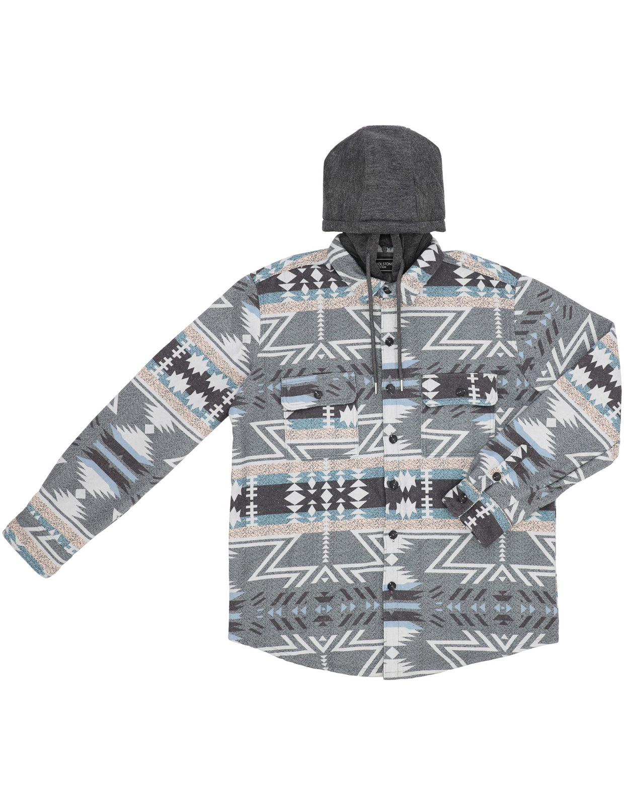 Sobrecamisa Casual con Capucha y Bolsillos Frontales - Crema