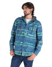 Sobrecamisa Casual con Capucha y Bolsillos Frontales - Verde