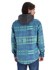 Sobrecamisa Casual con Capucha y Bolsillos Frontales - Verde