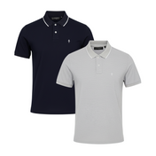 2 Pack Playeras Tipo Polo Holstone - (Marino - Gris Jaspe)