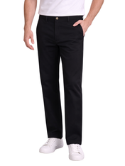 Pantalón Chino de Gabardina Recto - Negro