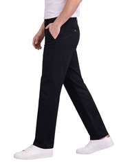 Pantalón Chino de Gabardina Recto - Negro