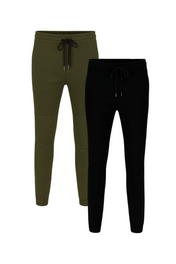 2 Pack de Joggers Holstone Para Hombre - (Negro - Verde Olivo)