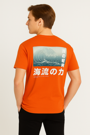 Playera Estampada Holstone Regular Fit - Naranja