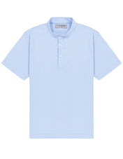 Playera Cuello Mao Slim Fit - Azul Cielo