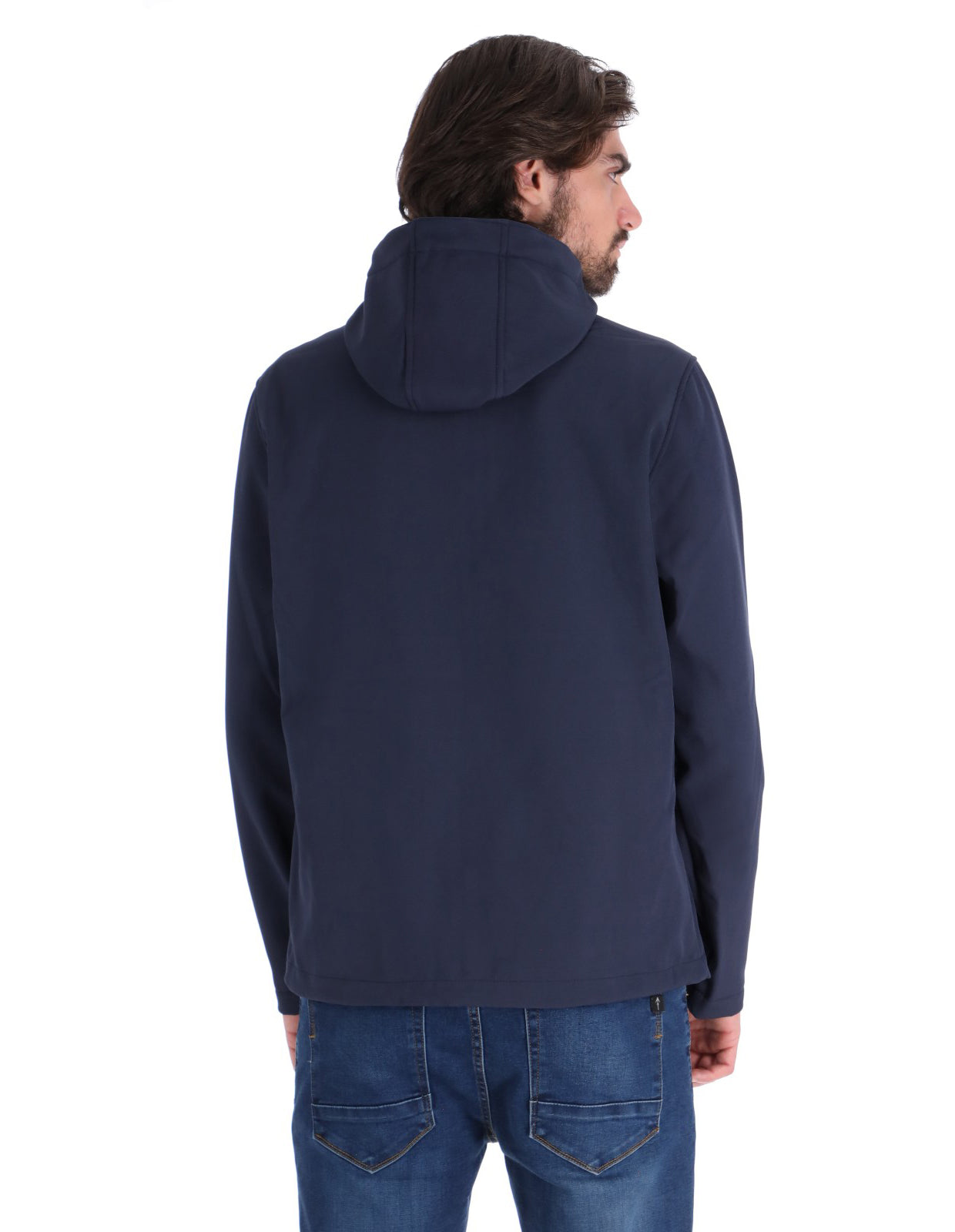 Chamarra Rompeviento con Capucha y Cierre - Navy