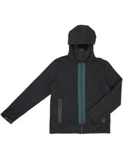 Chamarra Rompeviento con Capucha y Cierre - Negro