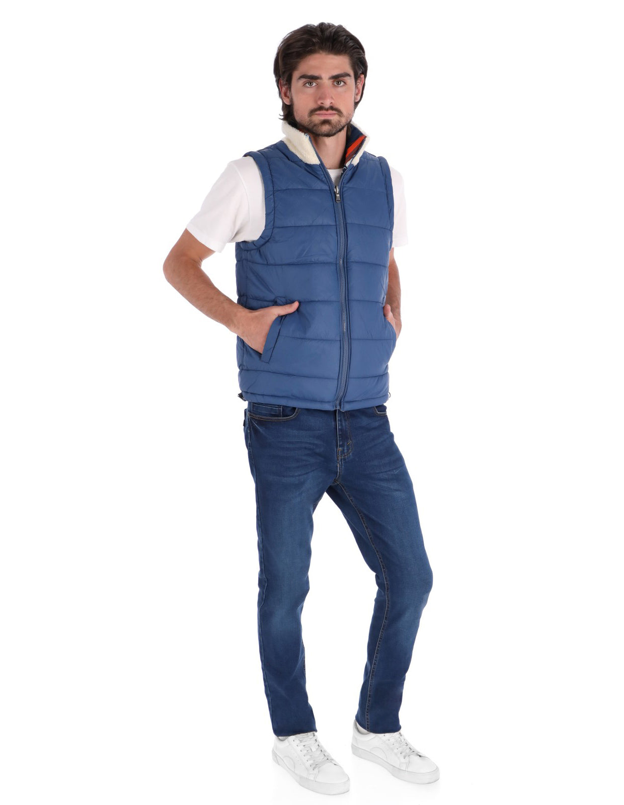 Chaleco Reversible Ligero para Hombre - Azul