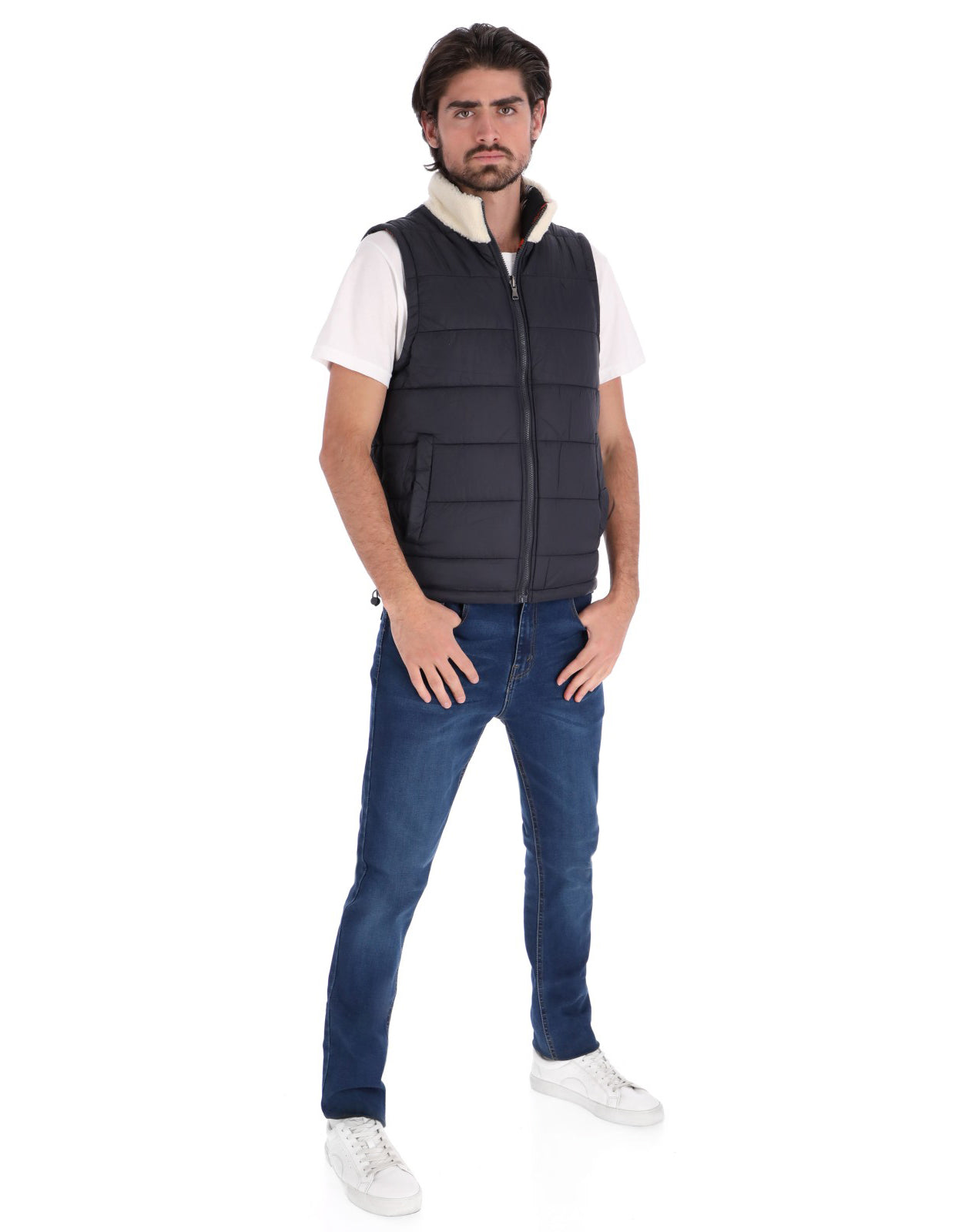Chaleco Reversible Ligero para Hombre - Negro