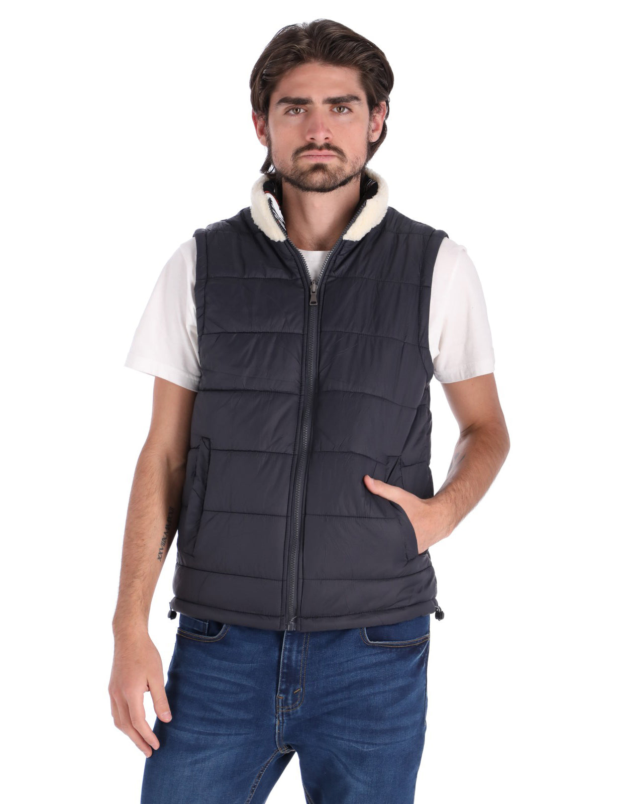 Chaleco Reversible Ligero para Hombre - Negro