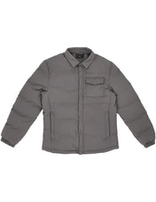 Chamarra Casual Acolchada para Hombre con Cierre de Botones - Gris