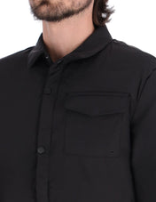 Chamarra Casual Acolchada para Hombre con Cierre de Botones - Negro