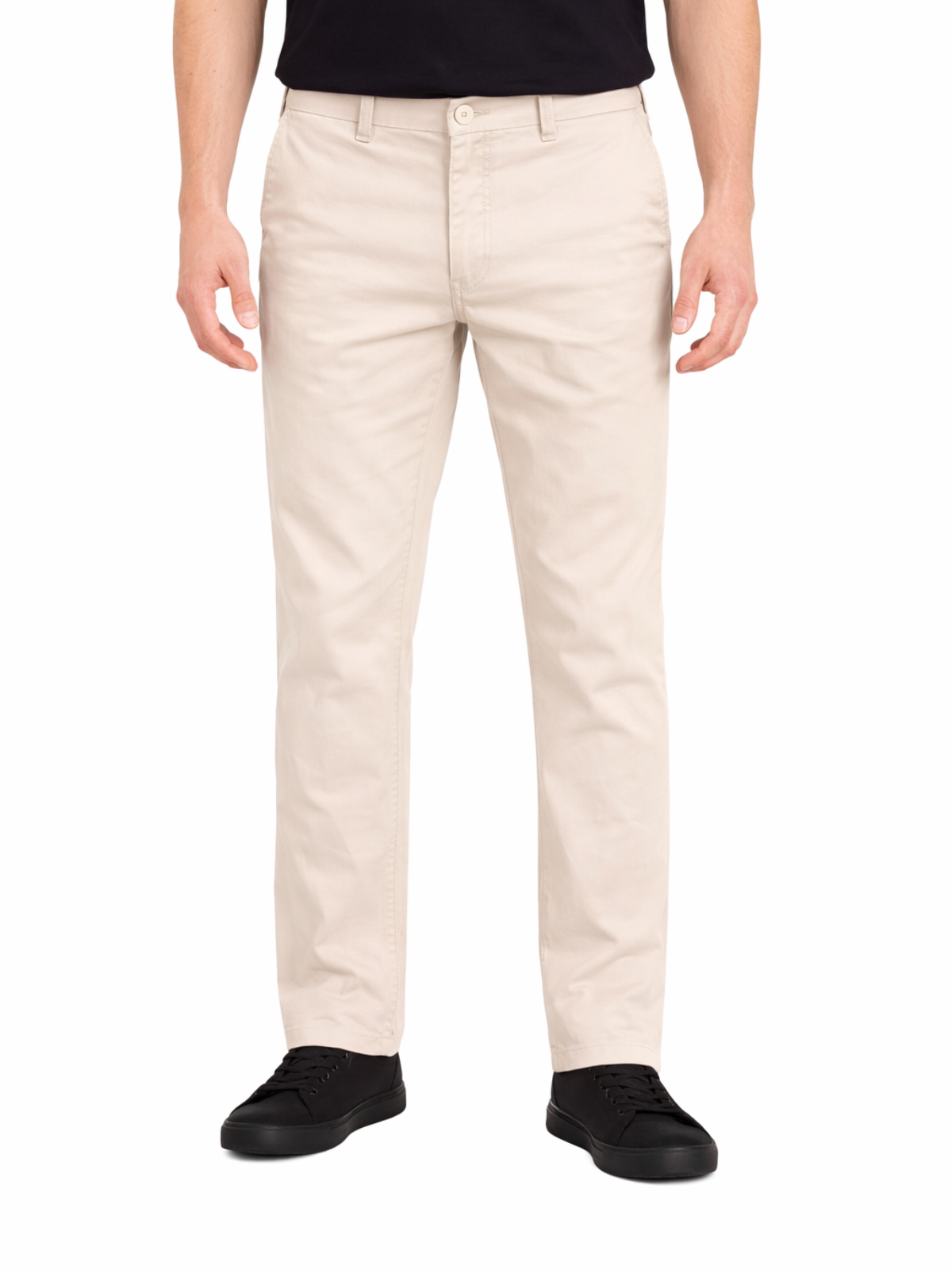 Pantalón Chino de Gabardina Recto - Arena