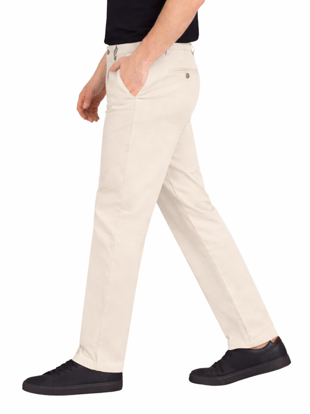 Pantalón Chino de Gabardina Recto - Arena