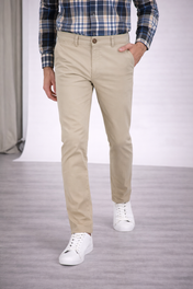 Pantalón Chino de Gabardina Slim - Arena