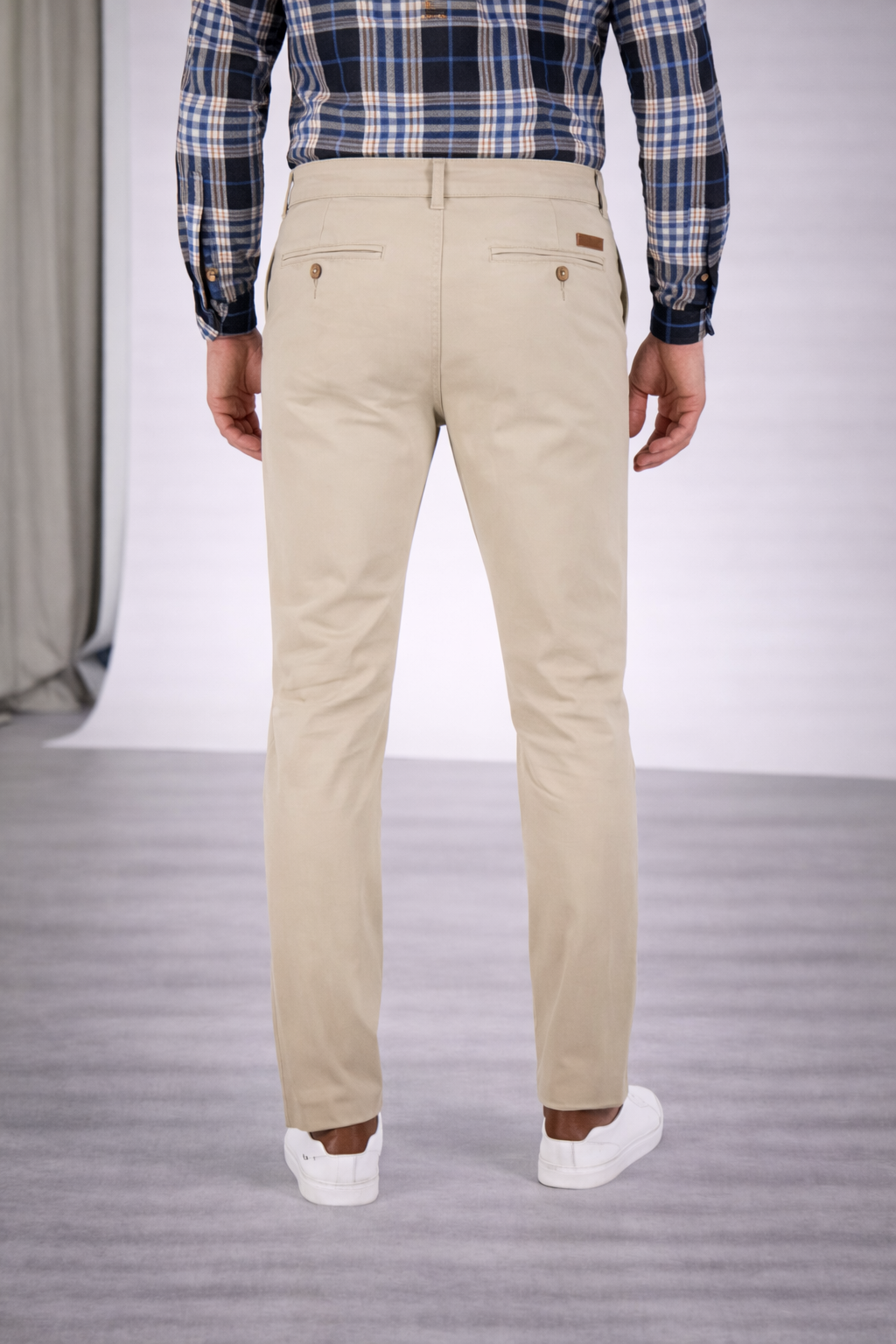 Pantalón Chino de Gabardina Slim - Arena