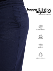 Jogger Deportivo Elástico Slim - Azul Marino