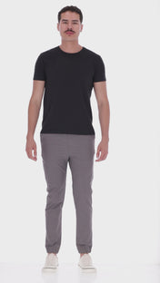 Joggers Deportivo Elástico Slim Fit - Gris Oxford