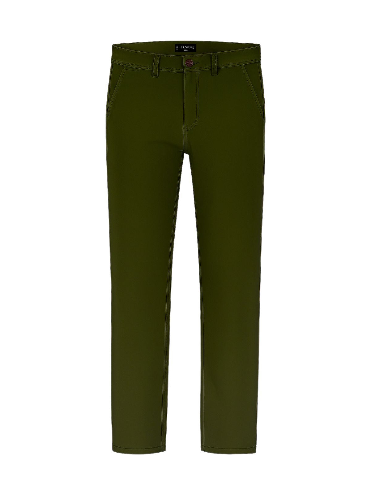 Pantalón Chino de Gabardina Recto - Verde Olivo