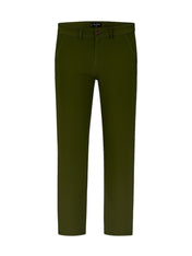 Pantalón Chino de Gabardina Recto - Verde Olivo