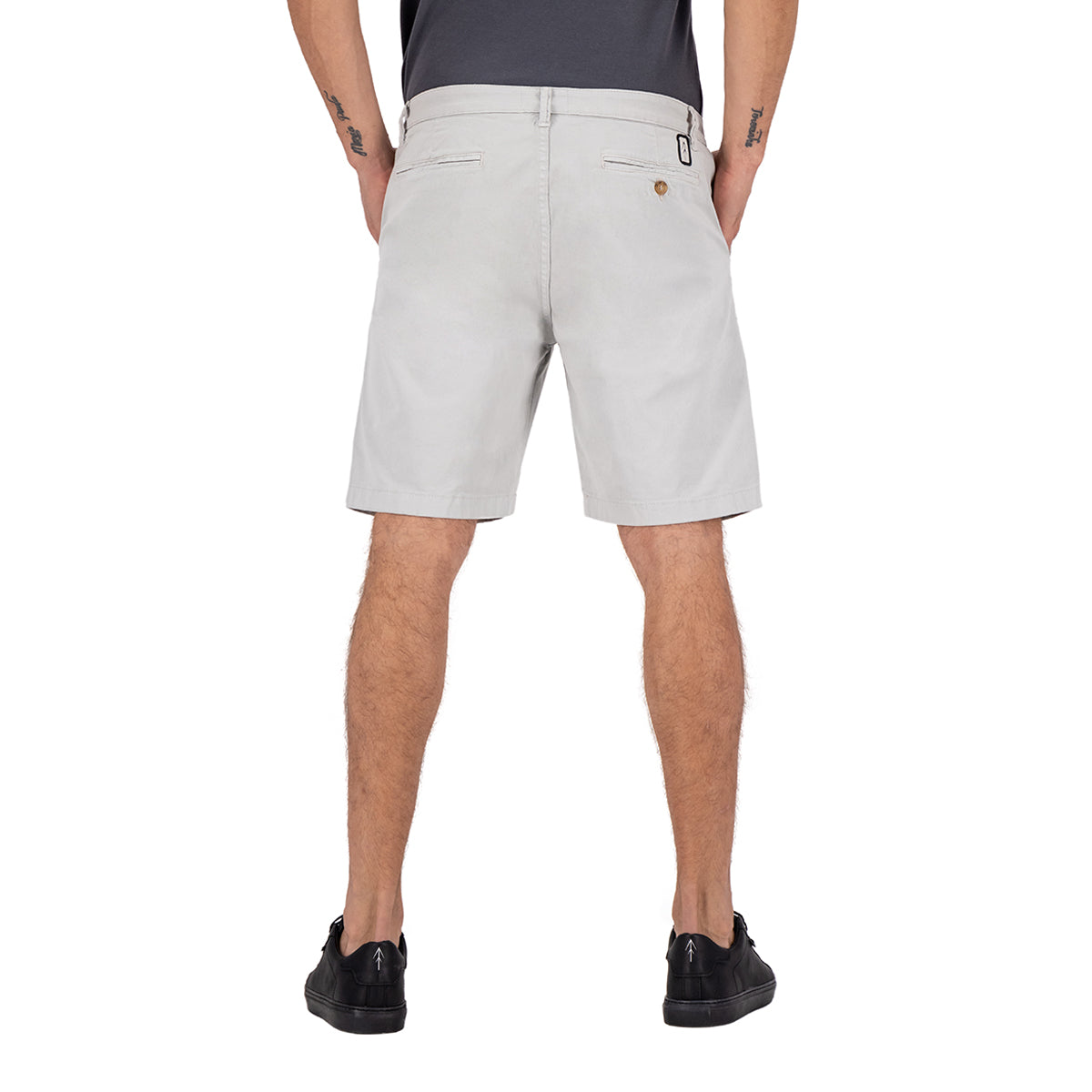 Bermuda de Gabardina Premium - Gris Perla