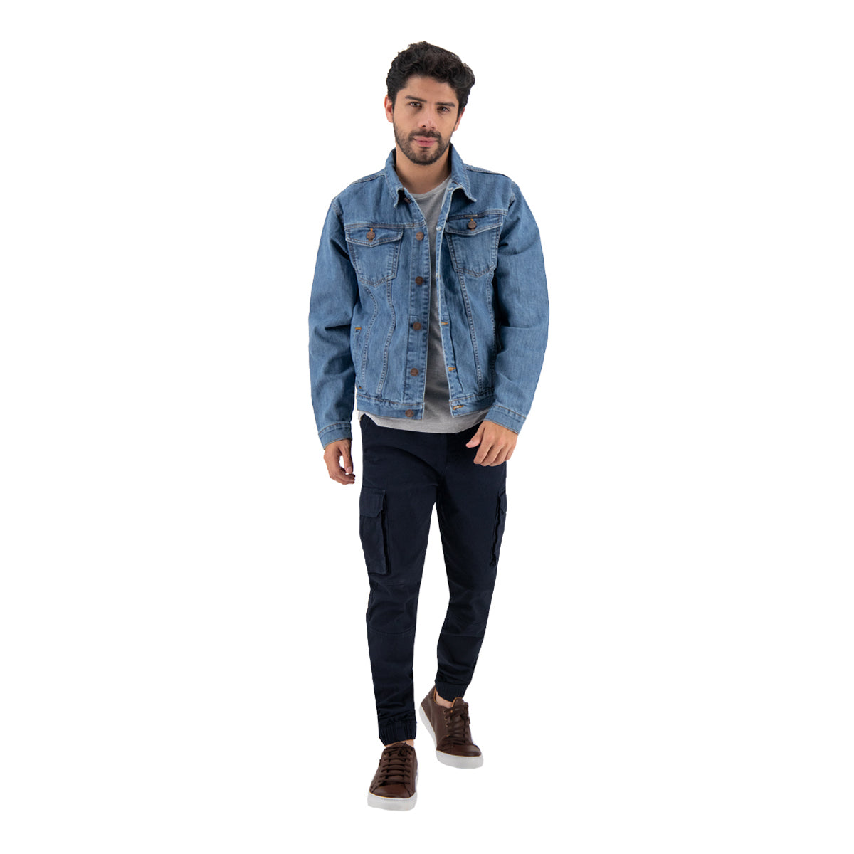 Chamarra de Mezclilla Premium - Light Blue Fire