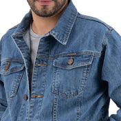 Chamarra de Mezclilla Premium - Light Blue Fire