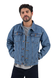 Chamarra de Mezclilla Premium - Light Blue Fire